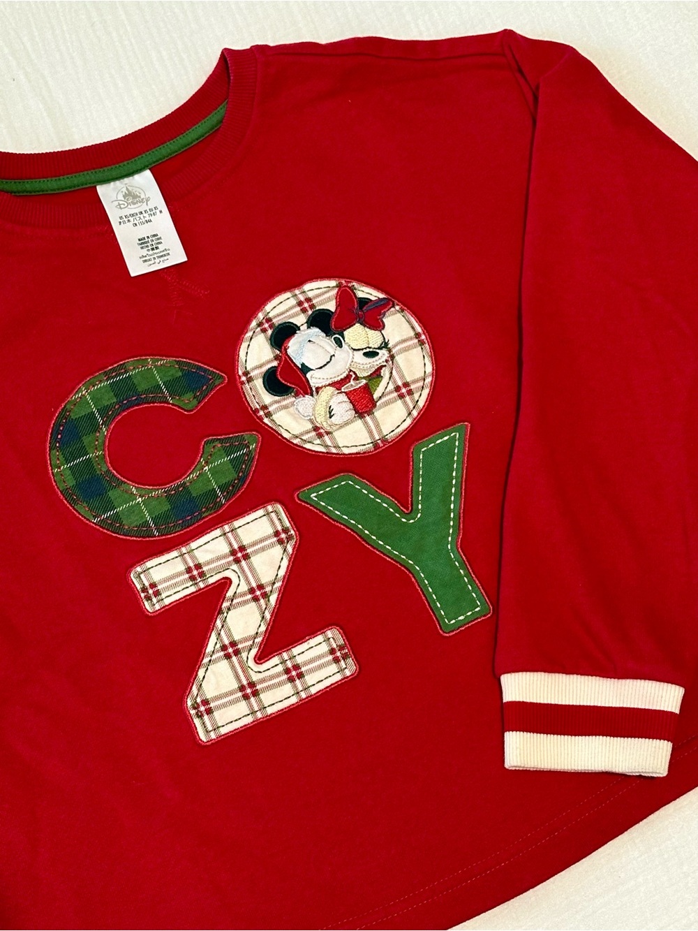 Disney Christmas Holiday 'COZY' Applique Sweatshirt - XS